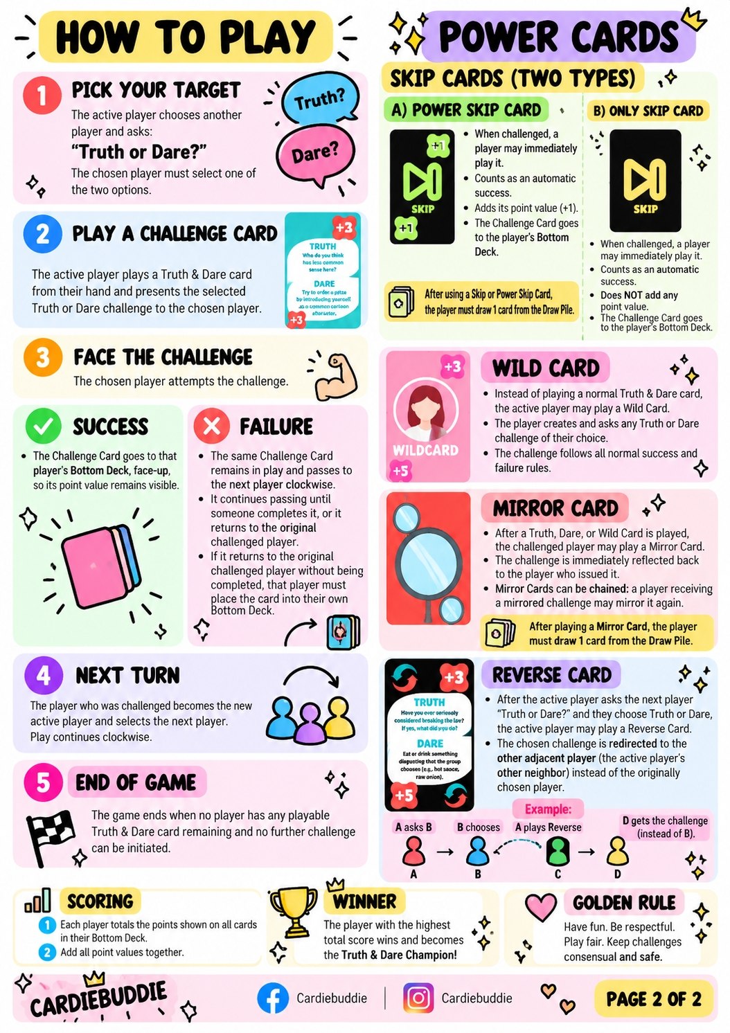 Cardiebuddie Rulebook Page 2