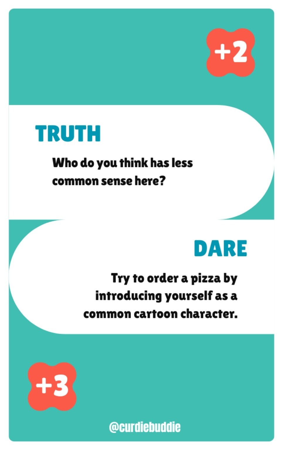 Truth and Dare Card